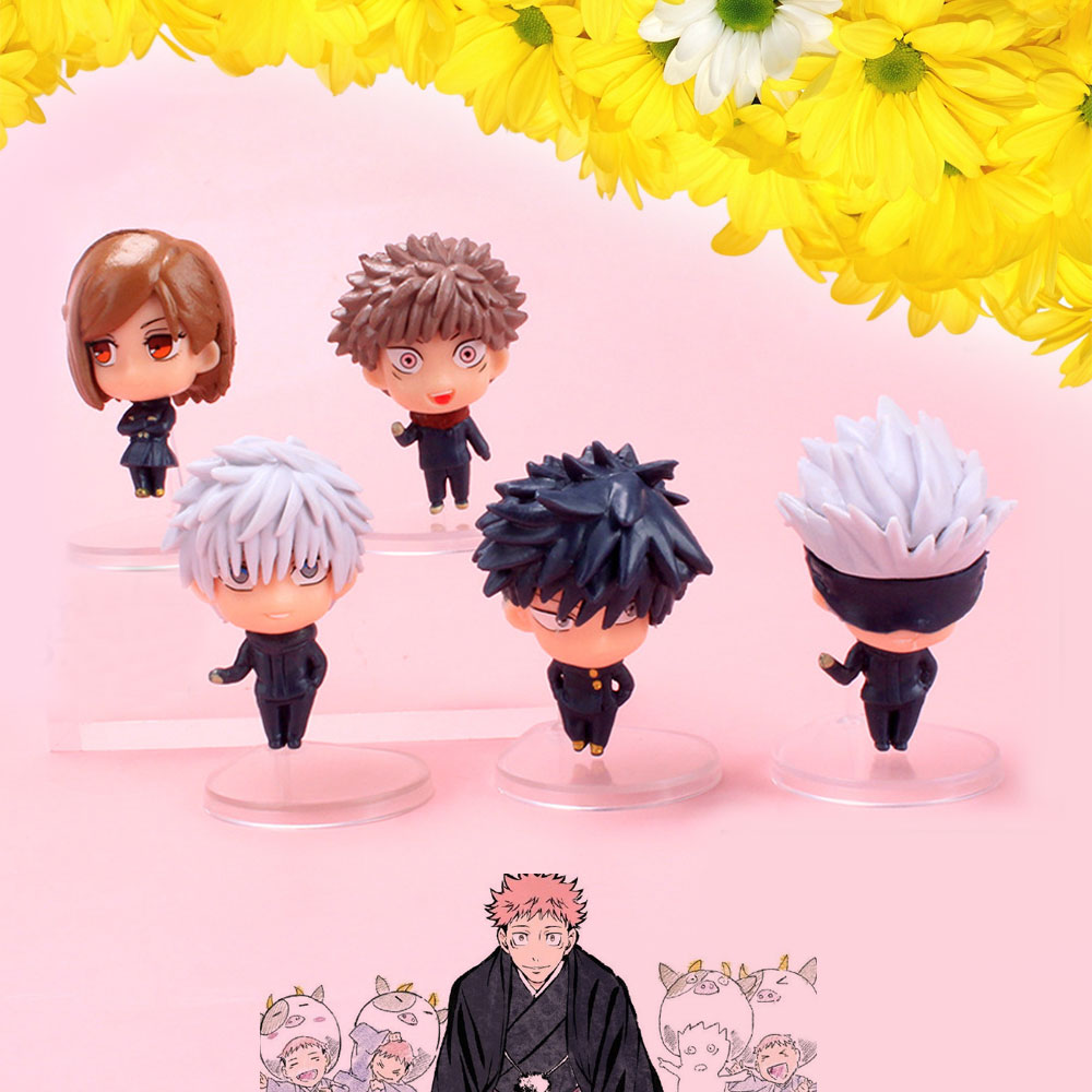 5pcs / Set Mainan Action Figure Model Anime Jujutsu Kaisen Bahan Pvc Untuk Koleksi