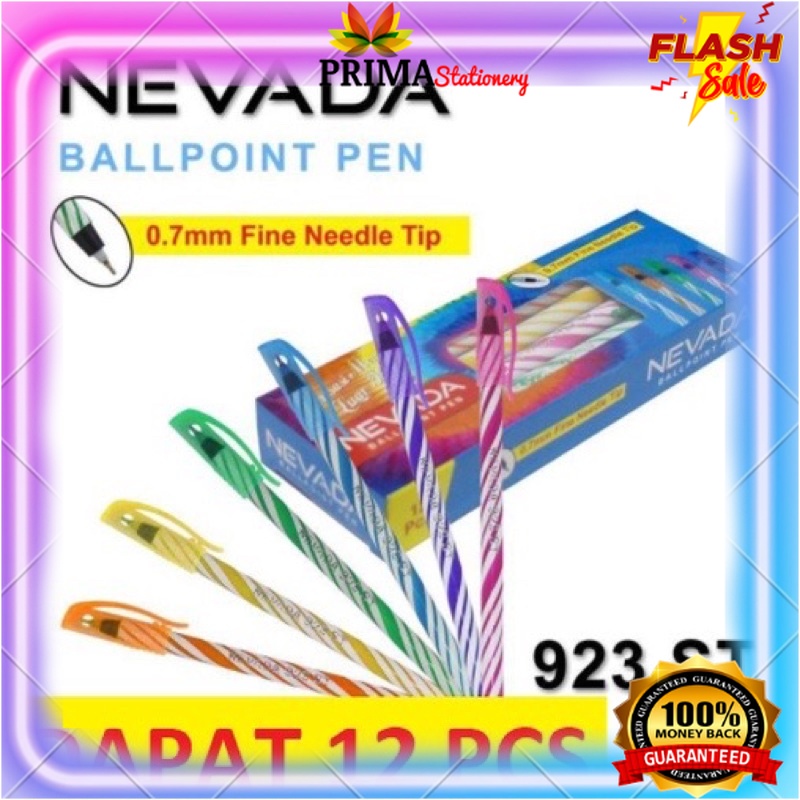 

BALLPOINT, BOLPEN, POLPEN, PULPEN, PENA Pulpen 12pcs/1 Lusin Nevana Hitam Balpoin Lilin/Ulir 923 ST Pena/Pen/Bolpen color unik