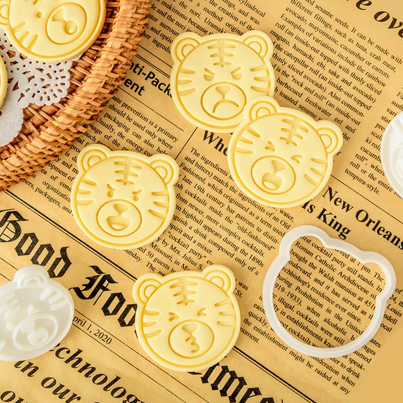 # Kaos T-Shirt Wanita Lengan Pendek Motif Print #Cetakan Adonan Kue Fondant Desain Kartun Harimau Untuk Dekorasi