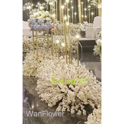 WANFlower Bunga Cherry Blossom Sakura X7 * BROKEN WHITE