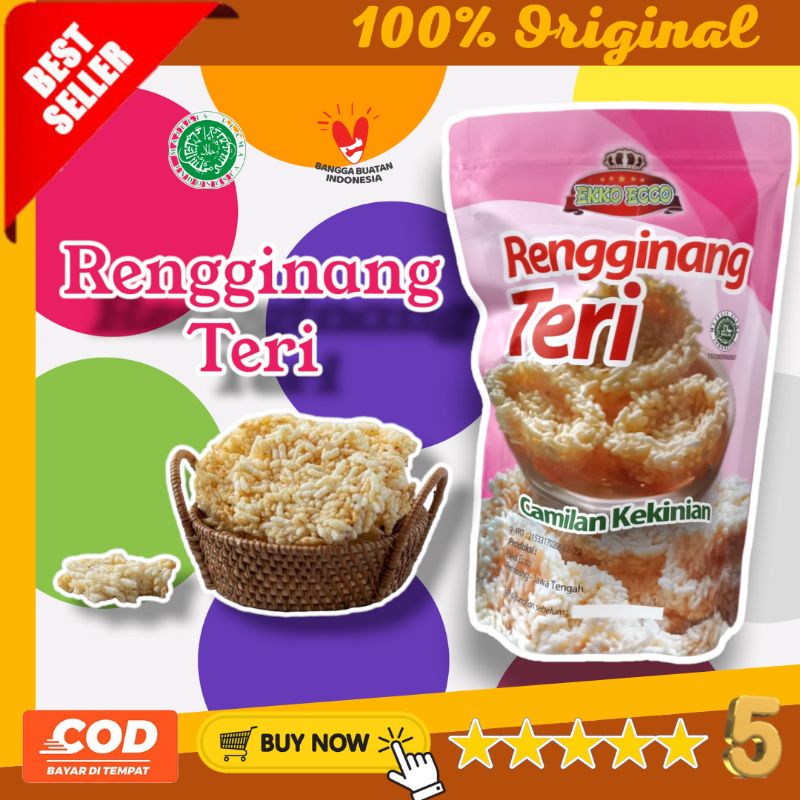

Rengginang Teri snack ringan enak gurih makanan ringan camilan Oleh oleh khas Rembang