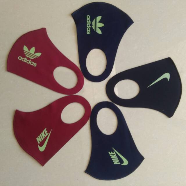 Masker scuba logo sport sablon warna hijau stabilo