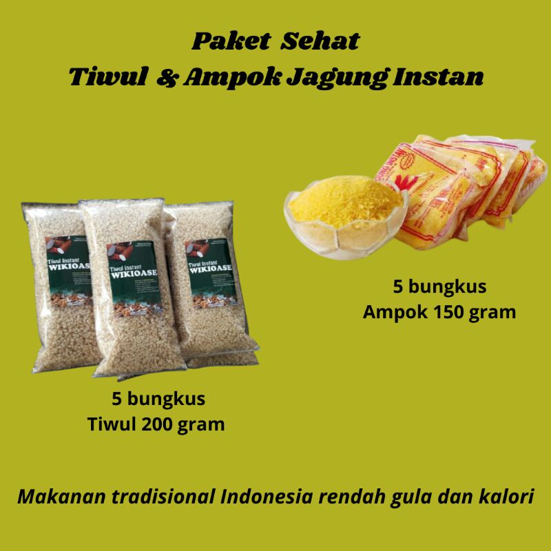 

Paket Ampok Jagung dan Tiwul Instan Pengganti Nasi