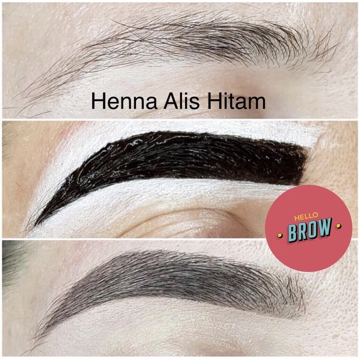 [PROMO SPESIAL] HELLO BROW HENNA SET KUAS - Henna Alis Halal Arab Dari Bahan Alami 100% ORIGINAL