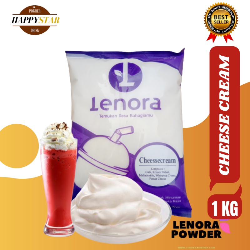Bubuk Minuman Rasa Cheese Cream Foam Serbuk Minuman Aneka Rasa Lenora Powder Drink Kemasan 1 Kg
