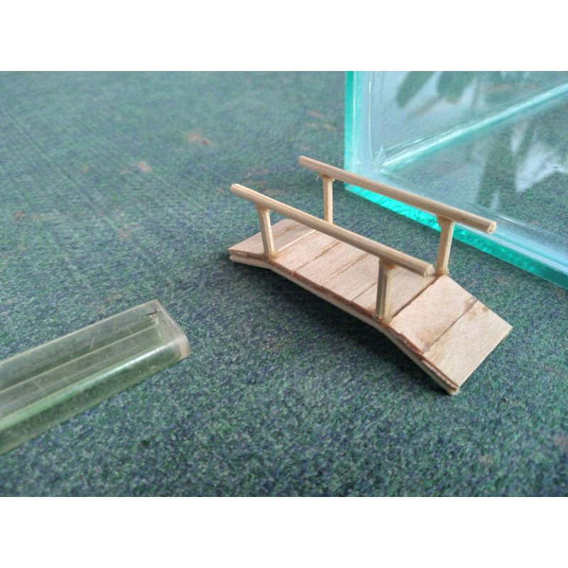 miniatur jembatan aquascape hiasan aquarium