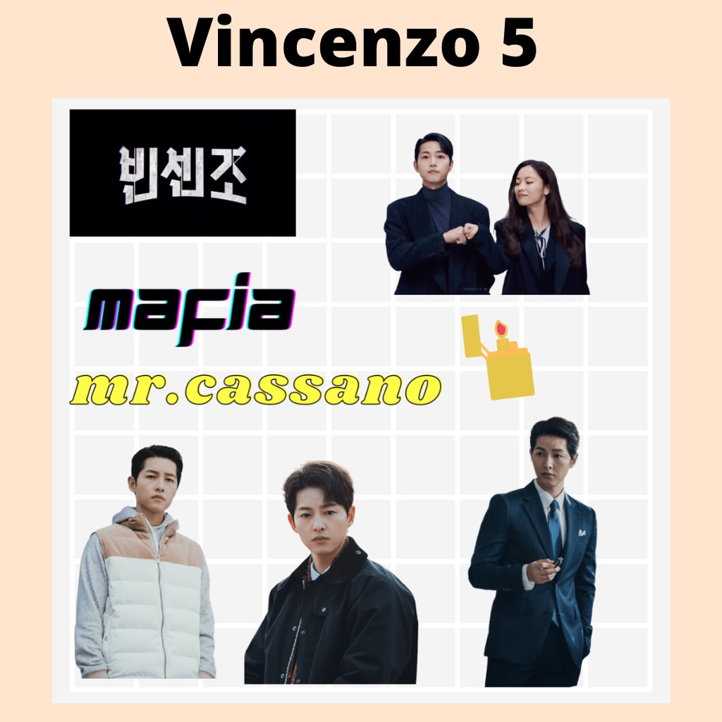 Sticker Pack Drama Korea VINCENZO Song Joong Ki Sticker Aesthetic Murah