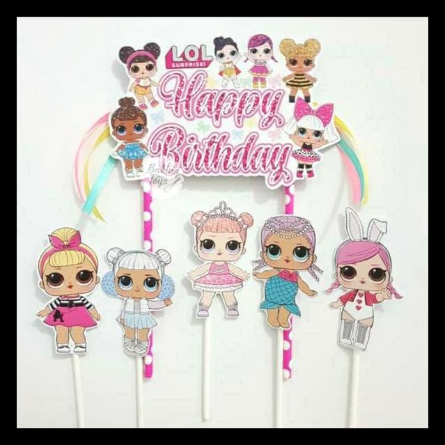 GRATIS  LoL Surprise Pingky Topper Cake Birthday / Hiasan Kue Ulang Tahun