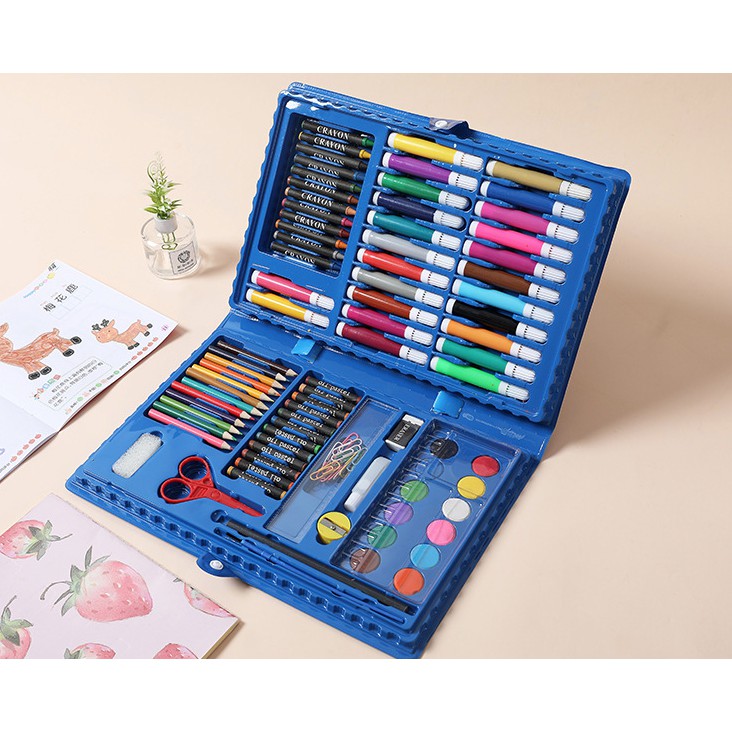 

Super Lengkap Stationery Set Pensil Crayon set 86 pcs Cat Air Perlengkapan Sekolah Menggambar Anak Isi Krayon