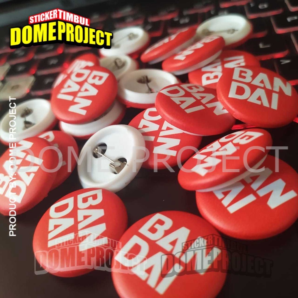 BANDAI PIN PENITI 25MM BUTTON PIN AKSESORIES ROMPI AKSESORIES TAS