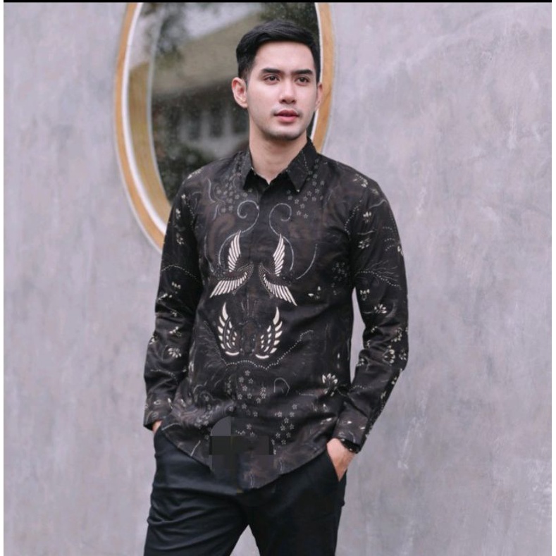 kemeja batik SLIMFIT pria dewasa lengan panjang mewah premium kondangan terbaru