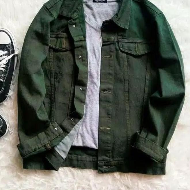 ✻ CUCI GUDANG JAKET LEVI PRIA WANITA RIPPED SKINNY JEANS HIJAU ARMY STRETCH SOFT JEANS PEKAT DENIM K