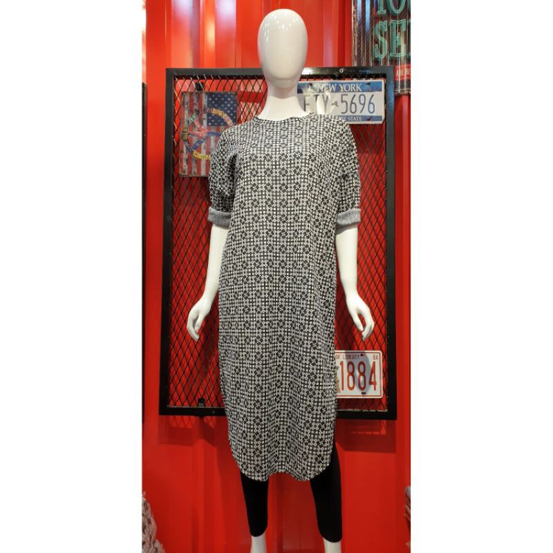 LONG TUNIK KAOS IMPORT MOTIF
