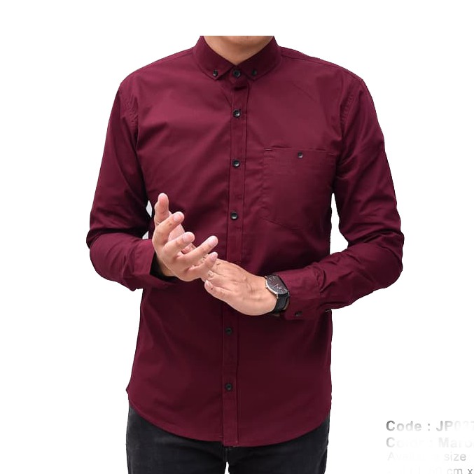 Kemeja Formal Pria Lengan Panjang ~ Kemeja Polos Oxford Premium