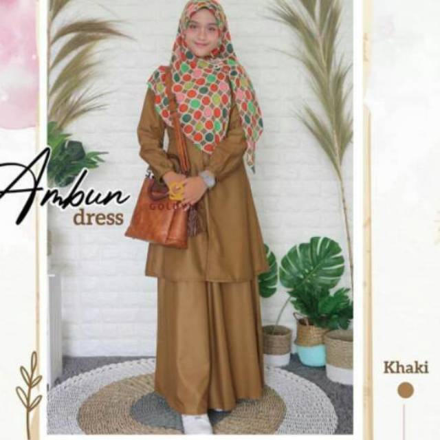 Ambun Dress Pemda by Goldyna| Baju Formal Hitam Putih| Baju Muslimah Dinas