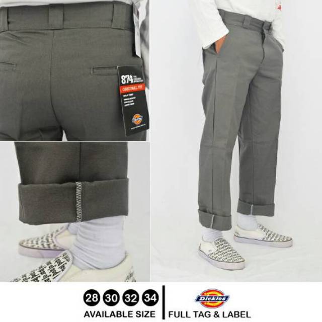 CELANA DICKIES 874 ABU GREY MIROR 1:1 WORK PANTS CHINO STANDAR CINO KOTAK CINOS BAHAN KERJA KANTOR