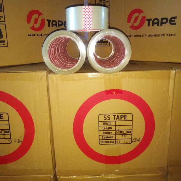 

Lakban SStape 48mm x 90yard lakban bening / lakban coklat,kwalitas seperti daimaru