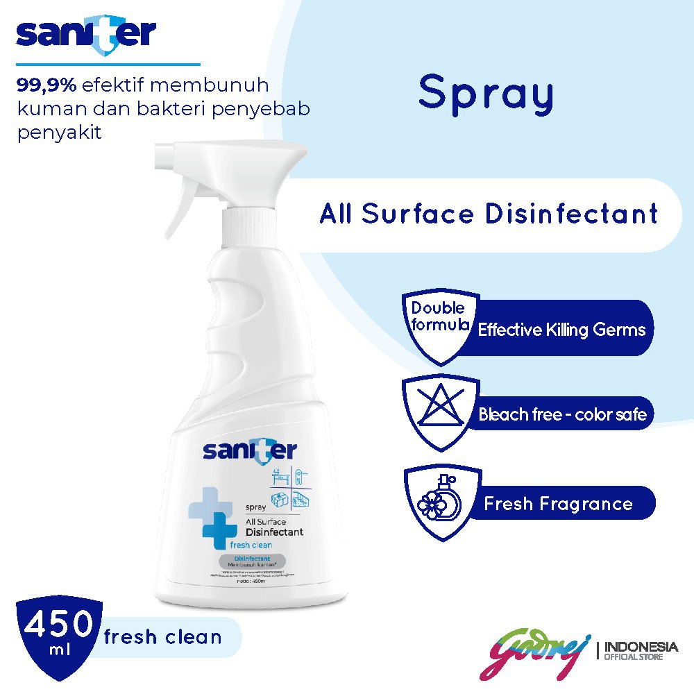Saniter All Surface Disinfectant Spray 450ml
