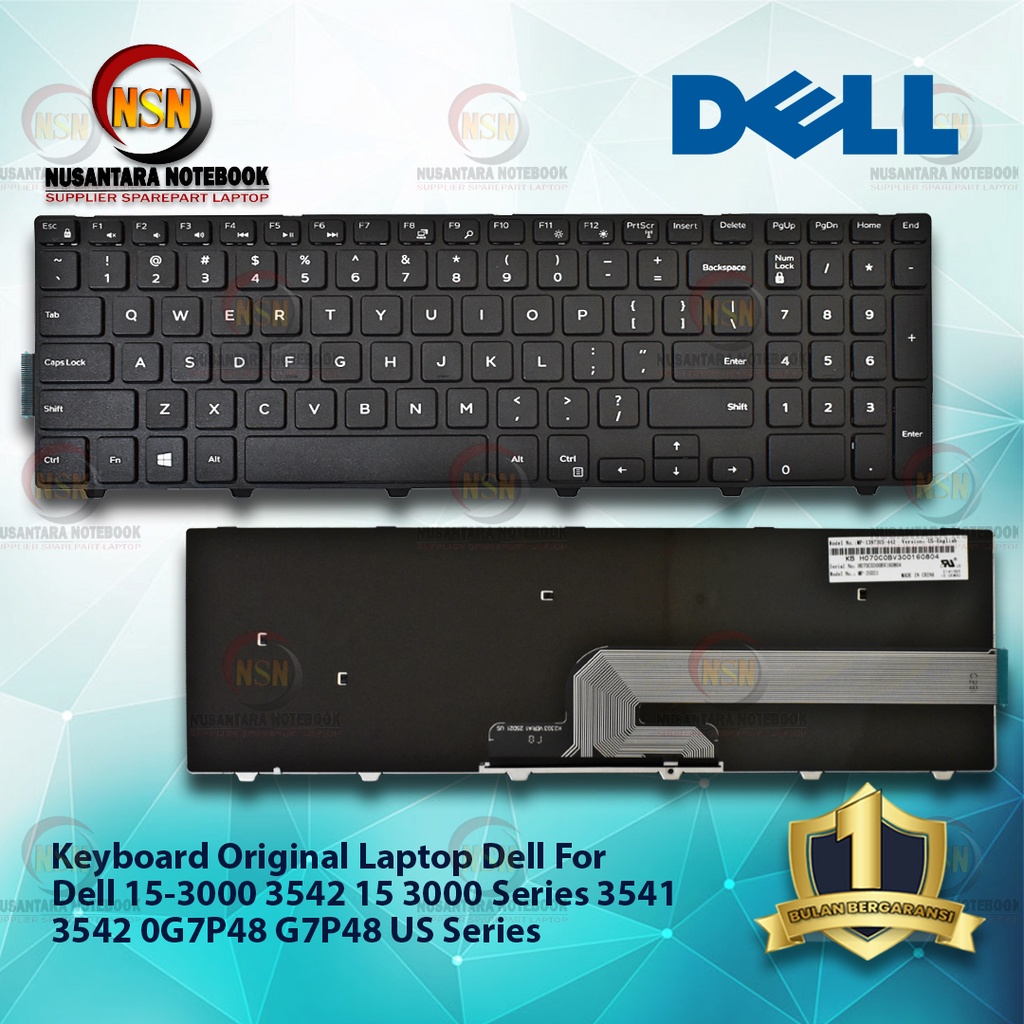 Keyboard Original Laptop Dell Inspiron 15 3000 3541 - Black Series