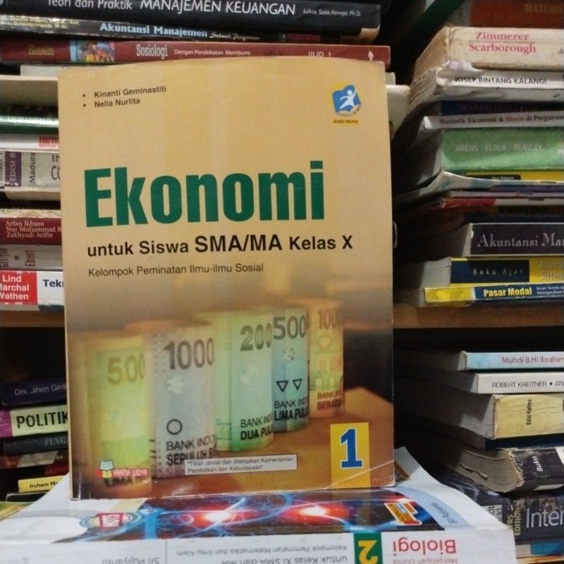 buku ekonomi kelas 10/X/1 SMA/MA YRAMA WIDYA