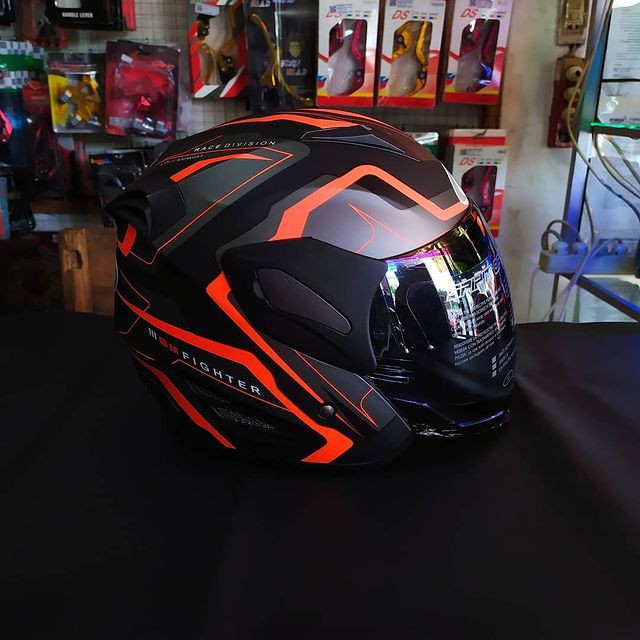 HELM GM FIGHTER GV2 ORANGE DOFF