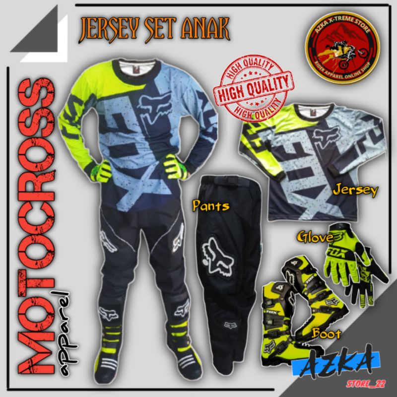 JERSEY SET ANAK TRAIL MOTOCROSS TRABAS OFFROAD
