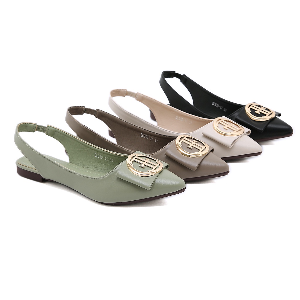 ELLORA 610-11 Sepatu Flatshoes Wanita Slingback Import