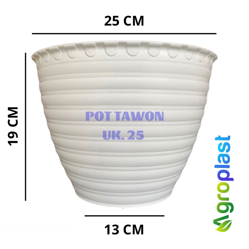 Pot Bunga Tanaman Hias Model Tawon Honey Ukuran 15 20 25 cm Warna Putih