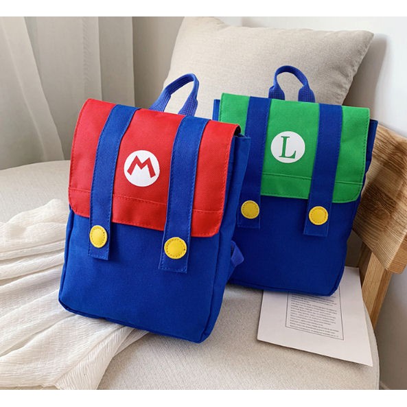 Backpack PAUD PG TK / Ransel Anak Mario / Luigi Impor