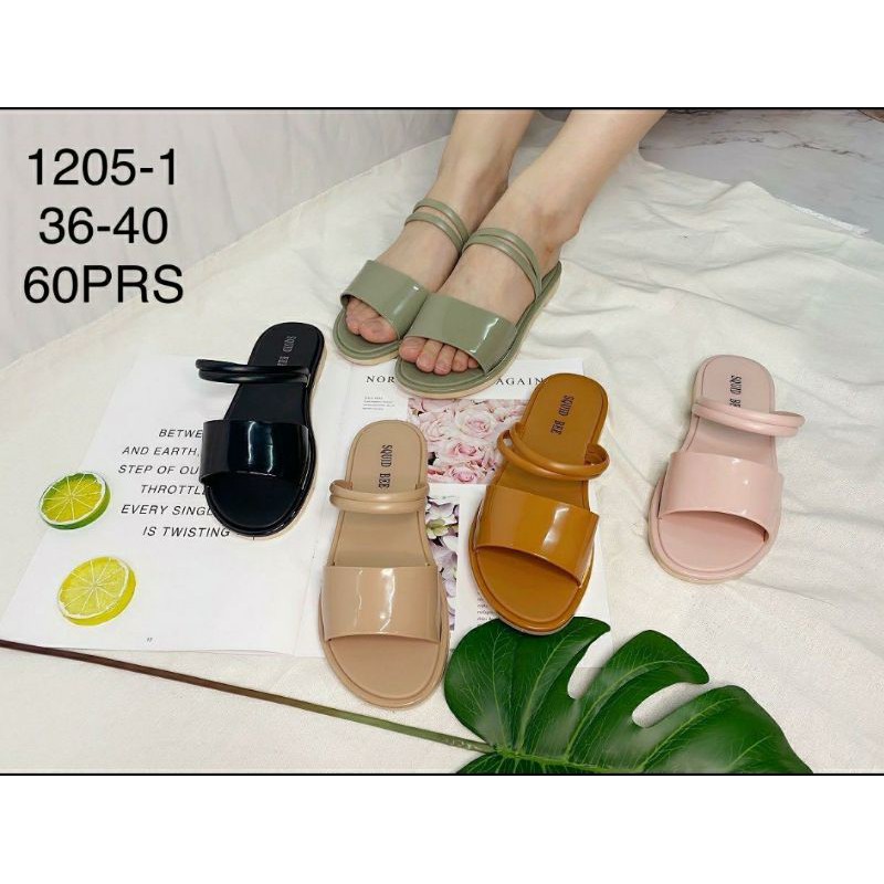 1205 - 1 Squid Bee Sendal Jelly wanita Tali Polos