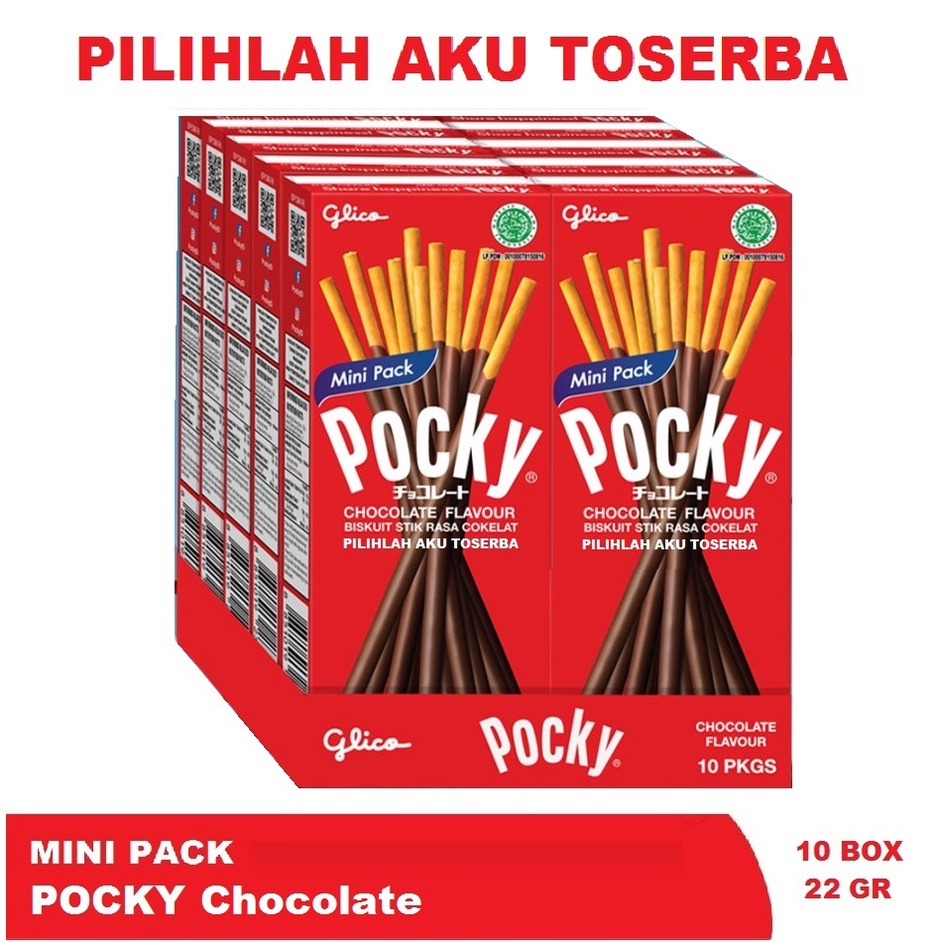 Glico Pocky MINI PACK CHOCOLATE / COKELAT - (HARGA PER 10 BOX)