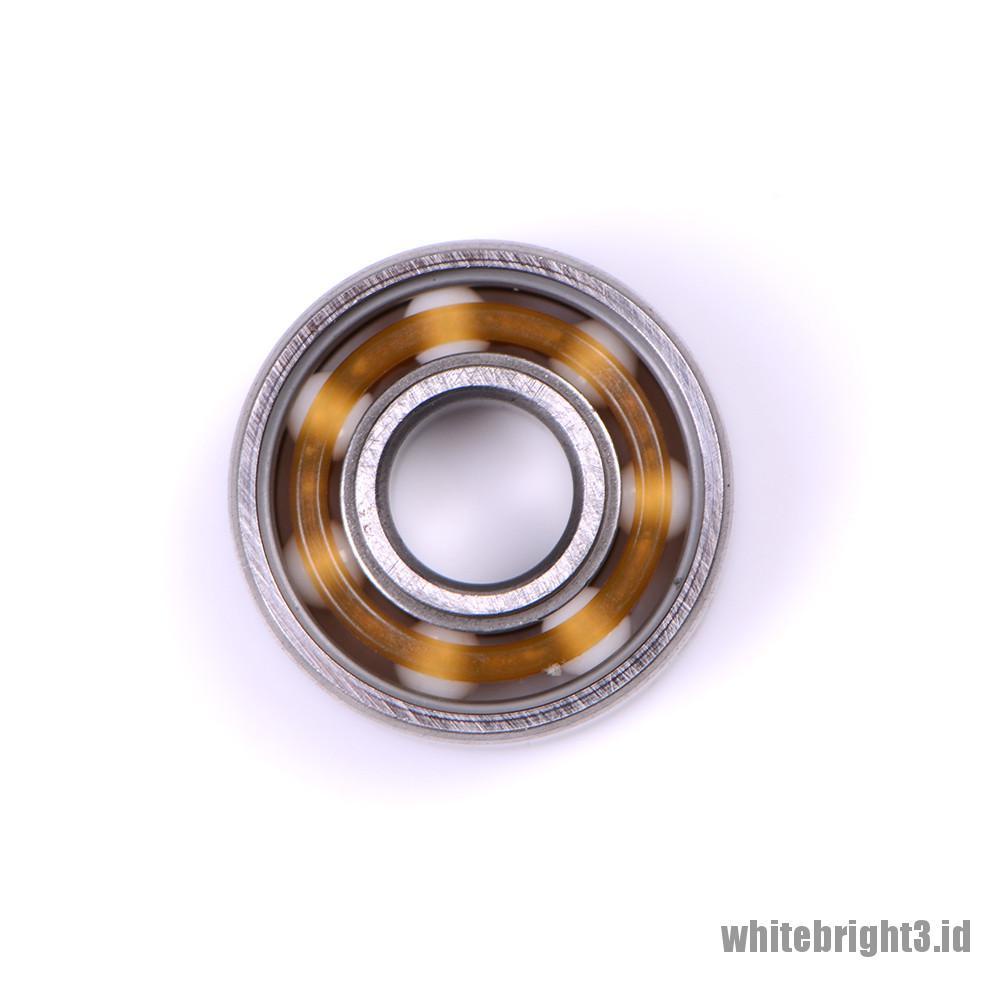 ❤White3 Warna Putih❤ 608 Bearing Keramik Untuk Fidget Spinner / Skateboard