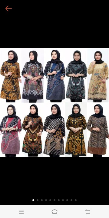 Kemeja Batik Pria Lengan Panjang Size M L Xl Xxl Sergam Kantor Formal Kerja Kenongo Hrb Manggar Abu