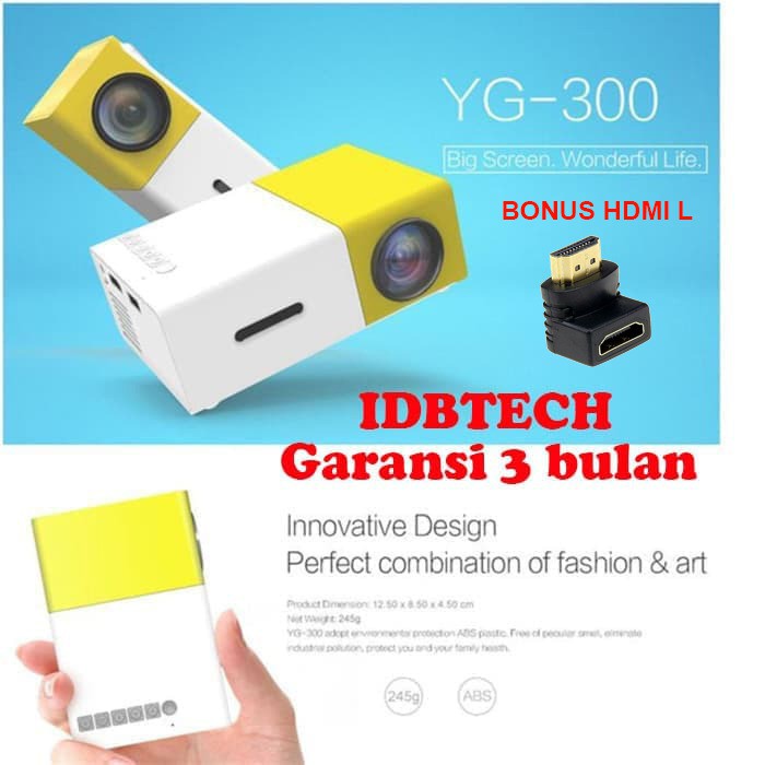 IDBTECH YG300 Mini Projector LED 320 x 240 pixels YG-300