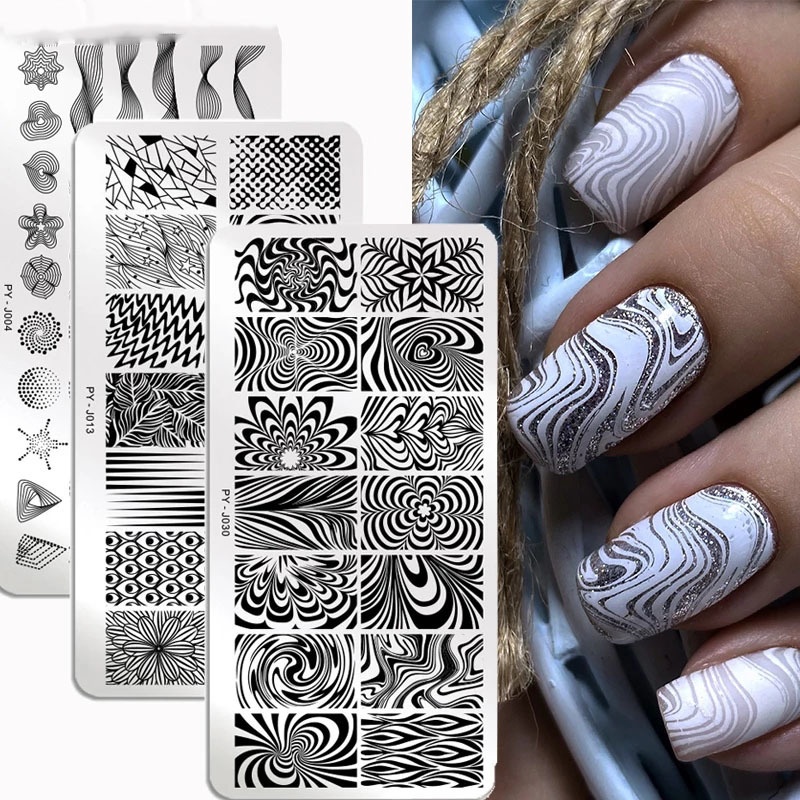 1pc Plat Stempel Kuku Motif Bunga / Hewan Untuk Aksesoris Nail Art / Manicure Diy