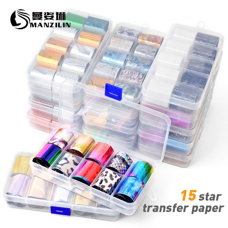 Stiker Nail Arts 10 Rolls Transfer Foil  / Foil Sticker untuk Nail Art/stiker nail art/aksesoris nail art