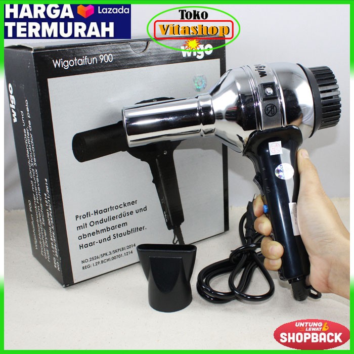 WIGO Taifun 900 Silver Hair Dryer 650 watt Hot and Cool Alat Pengering Rambut