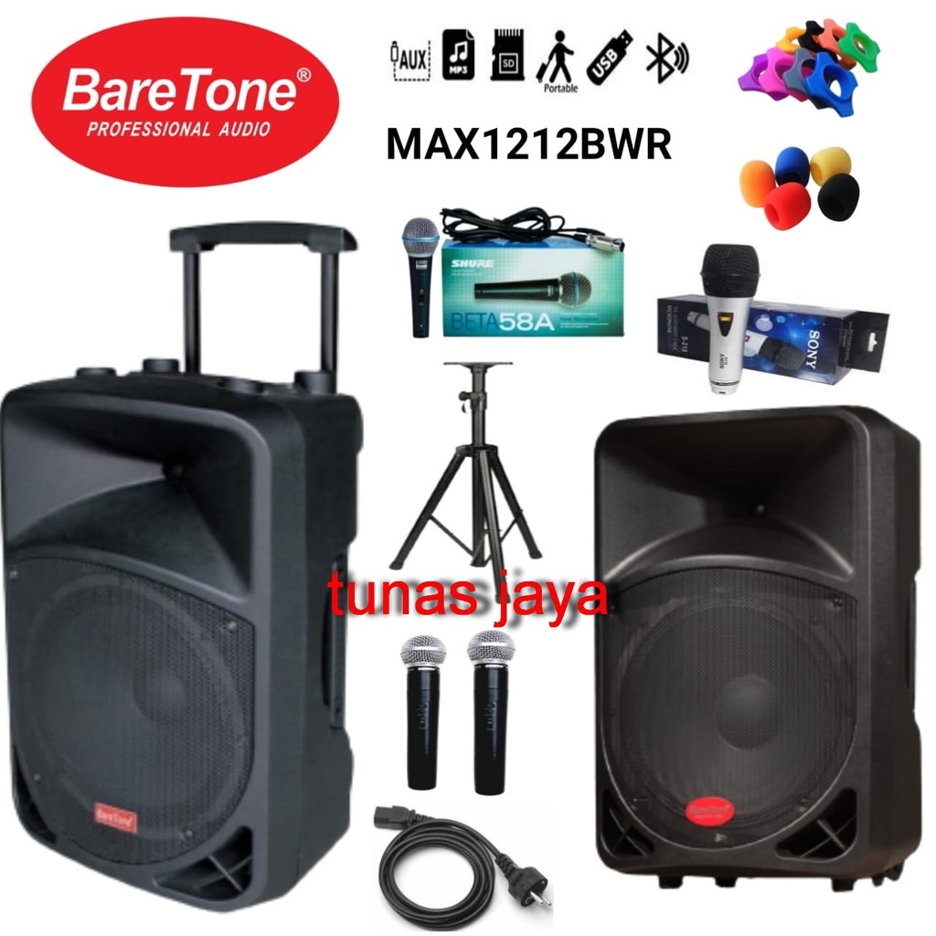 Speaker Portable Baretone BT-3H1212BWR NEW ORIGINAL RESMI