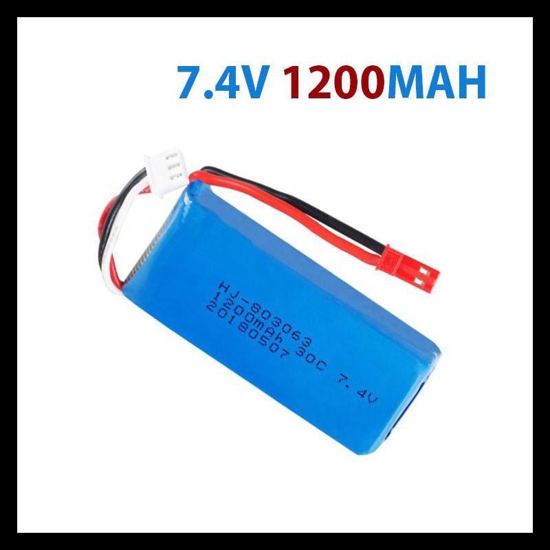 {BISA COD} BATERAI LIPO 7.4V 1200MAH FOR MJX X101 X102H JJRC H16 H27 H27WH FIREFLY TARANTULA X6