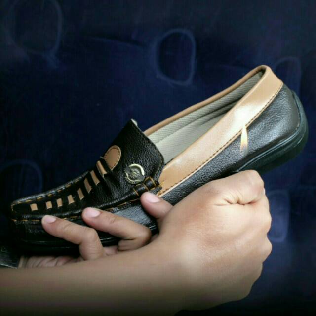 Sepatu Pria Versace View Kulit Asli, sepatu Slip On Pria