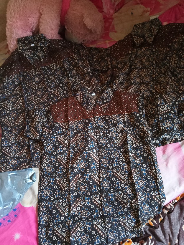 Size M. L. Xl. 2l.3l.4l  .. Bswart Batik Hrb026 Kenongo Hem Pendek Padi Pekalongan M