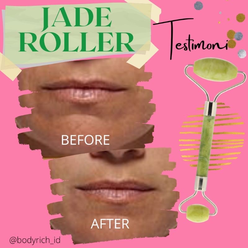 Alat Perawatan Muka Penirus Wajah Jade Roller Massage