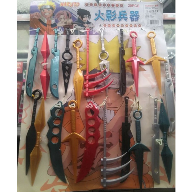 Mainan senjata Naruto/ senjata ninja isi 20pcs