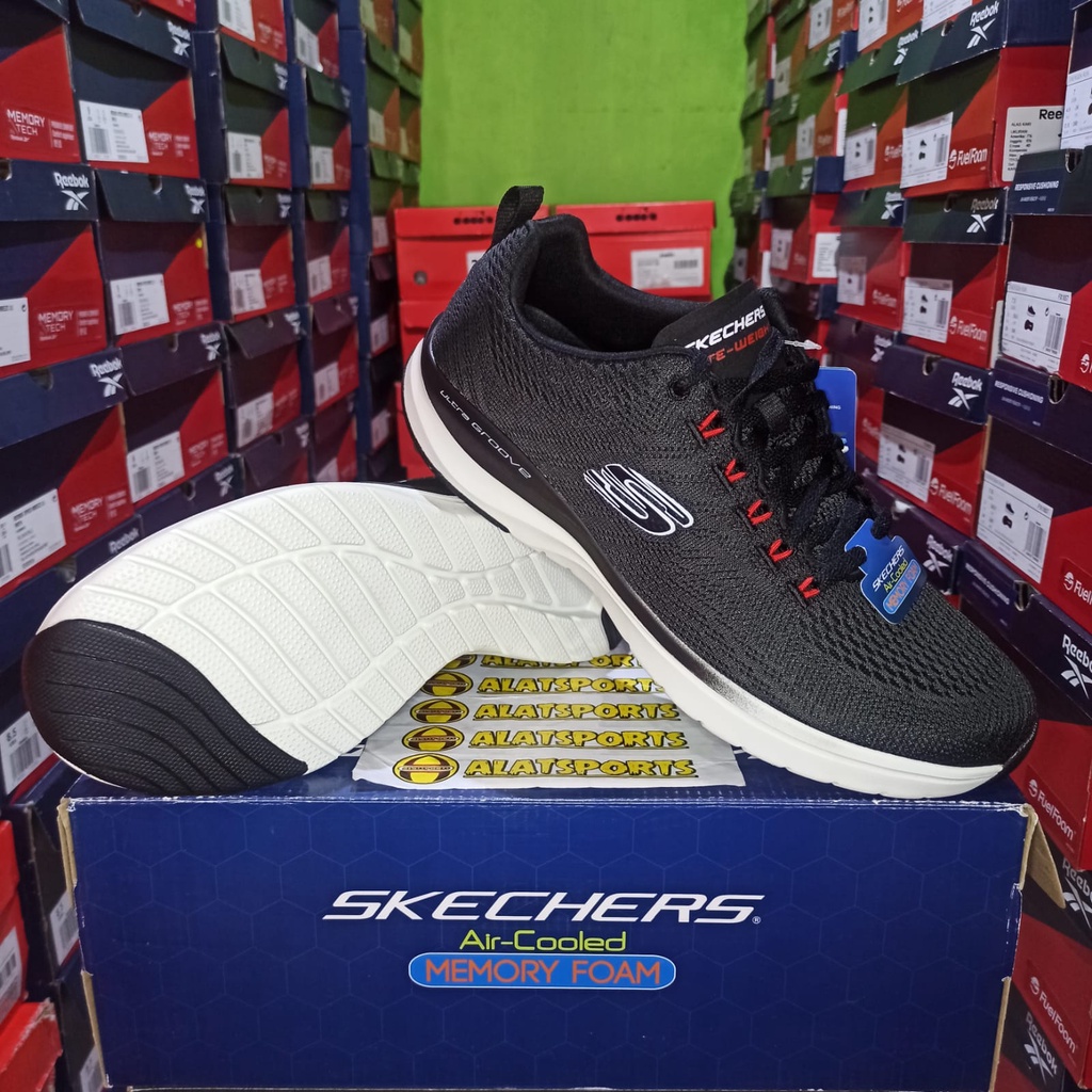 Skechers Ultra Groove Templar 232032-BLK Sepatu Running Pria Original