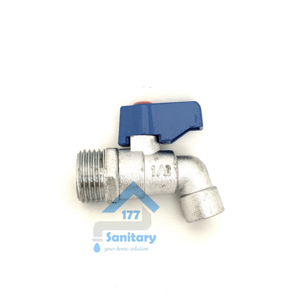 Kran air Pendek 1/2 inch TM12-keran air bola kecil mini tembok taman valve faucet kran garasi cebol irit tempat small kran mesin cuci /i21