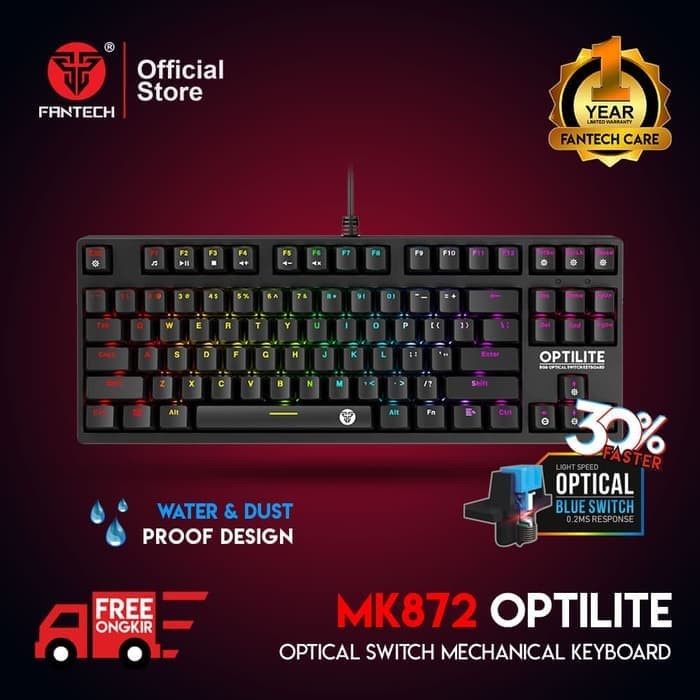 Fantech MK872 Optilite RGB Mechanical Optical Switch Keyboard Gaming