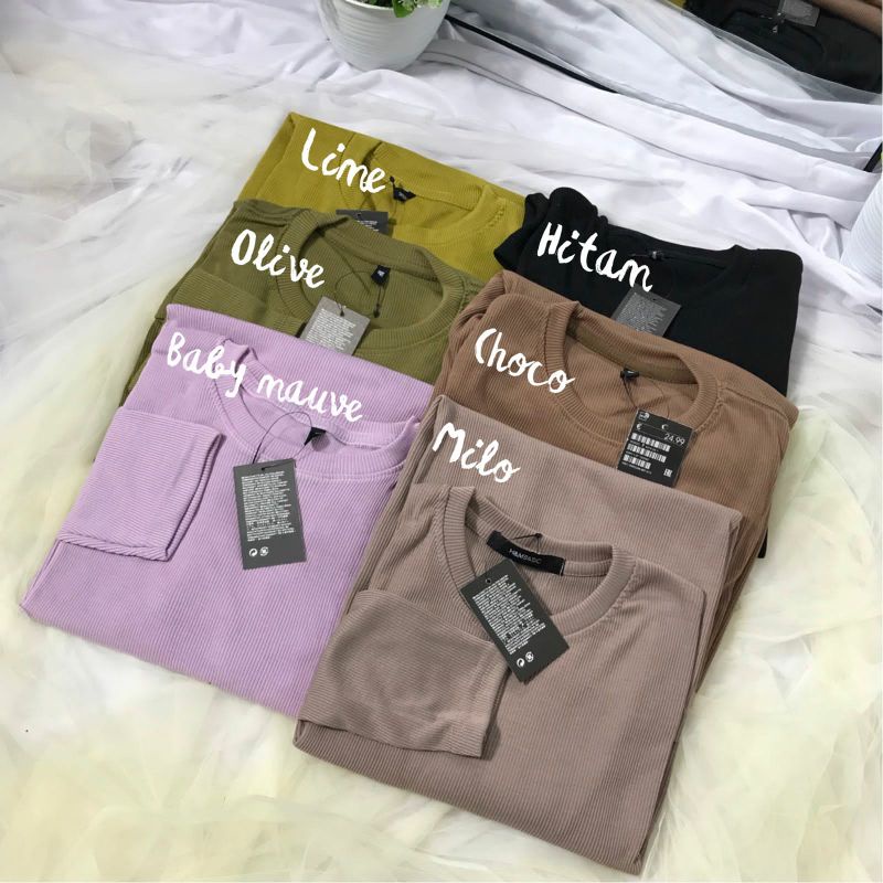 KAOS RIB PREMIUM LENGAN PANJANG || KAOS RIB  LONGVEST T-SHIRT || KAOS RIB OBLONG TSHIRT