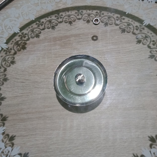 Terbaru Motif Bunga Tutup Panci Kaca Dengan Kaki Diameter +/- 27.8 Cm (panci Uk 28cm) + Handle Bulat