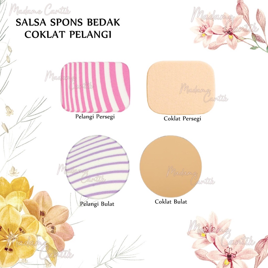 ✿ MADAME ✿ SALSA SPONS BEDAK PELANGI COKLAT - SALSA PUFF BEDAK SPON TEPUK BEDAK BY SALSA