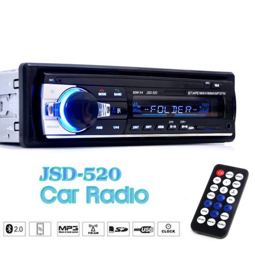 Tape Audio Player Mobil MP3 Bluetooth Radio - Hitam